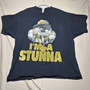 Vtg Taz Looney Tunes T Shirt Men Sz 2xl XXL 'I'm A Stunna  Warner Bros Black